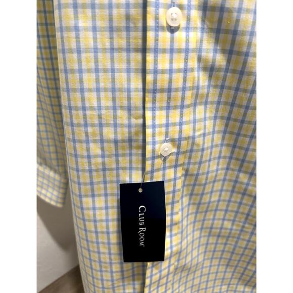 Club Room Mens Regular Fit Shirt Stretch Plaid Button Up Neck 14.5 Sleeve 32/33 - Picture 2 of 7